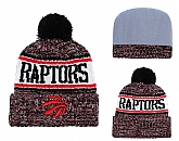 Raptors Banner Block Fashion Pom Knit Hat,baseball caps,new era cap wholesale,wholesale hats